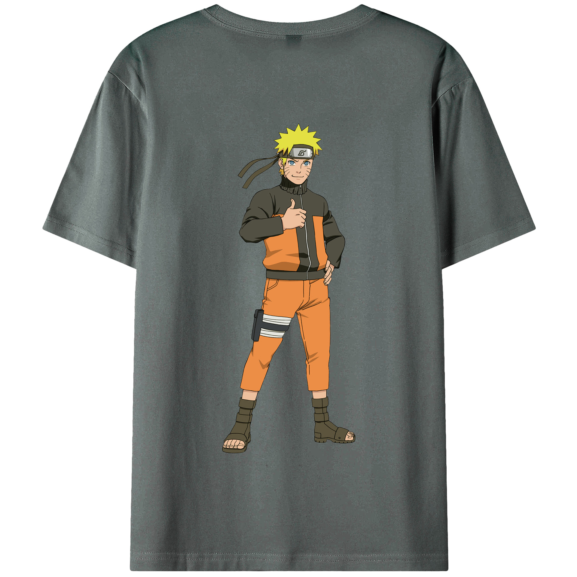 （画像用） NARUTO -ナルト- うずまき ナルト Uzumaki Naruto 綿100％半袖Tシャツ（背面プリント）
